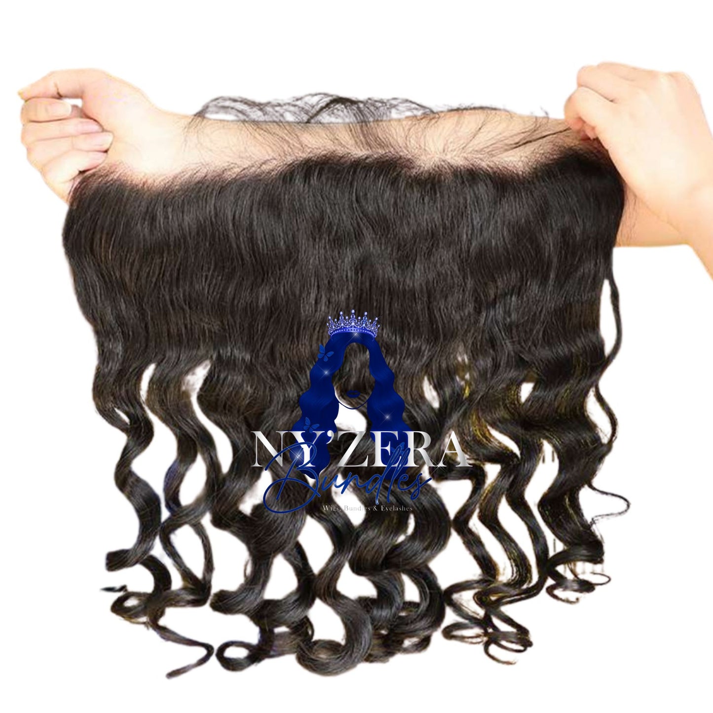 Virgin brazilian human Loose wave Ear To Ear 13x5 Lace Frontal in transparent lace