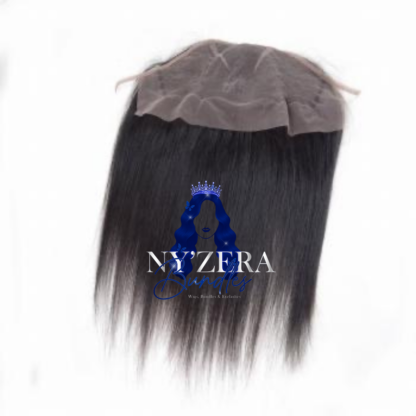 13x5 natural straight lace frontal with pre-plucked natural hair line